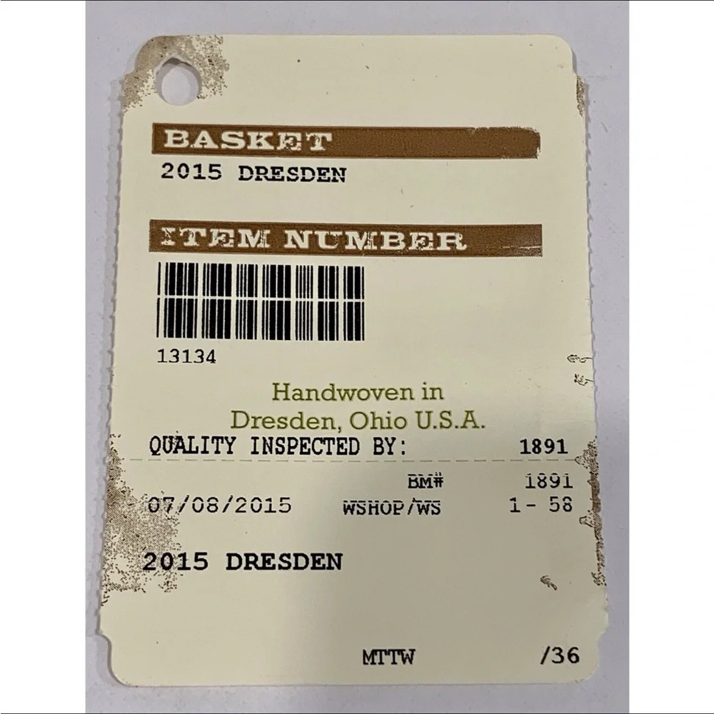 2015 Dresden Reunion Basket w Lid “Home is Where the Heart Is” Longaberger